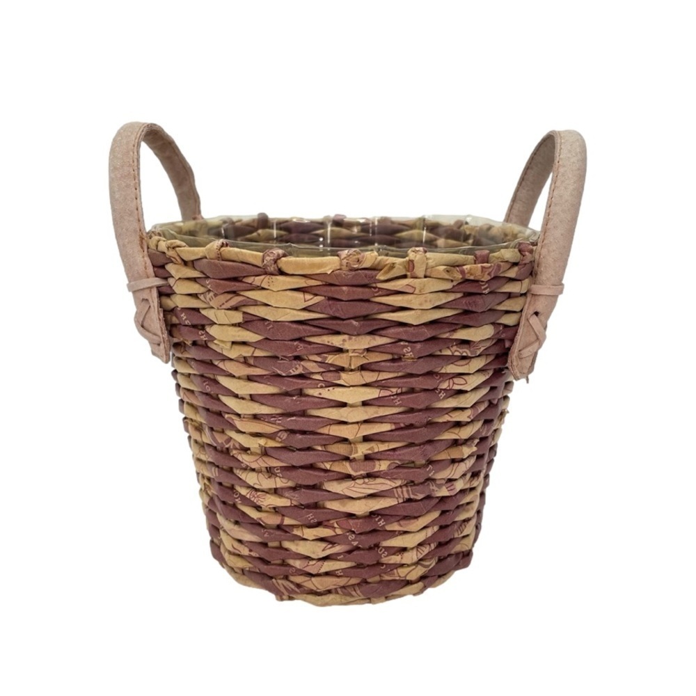 Basket Wooven with Handles Planter